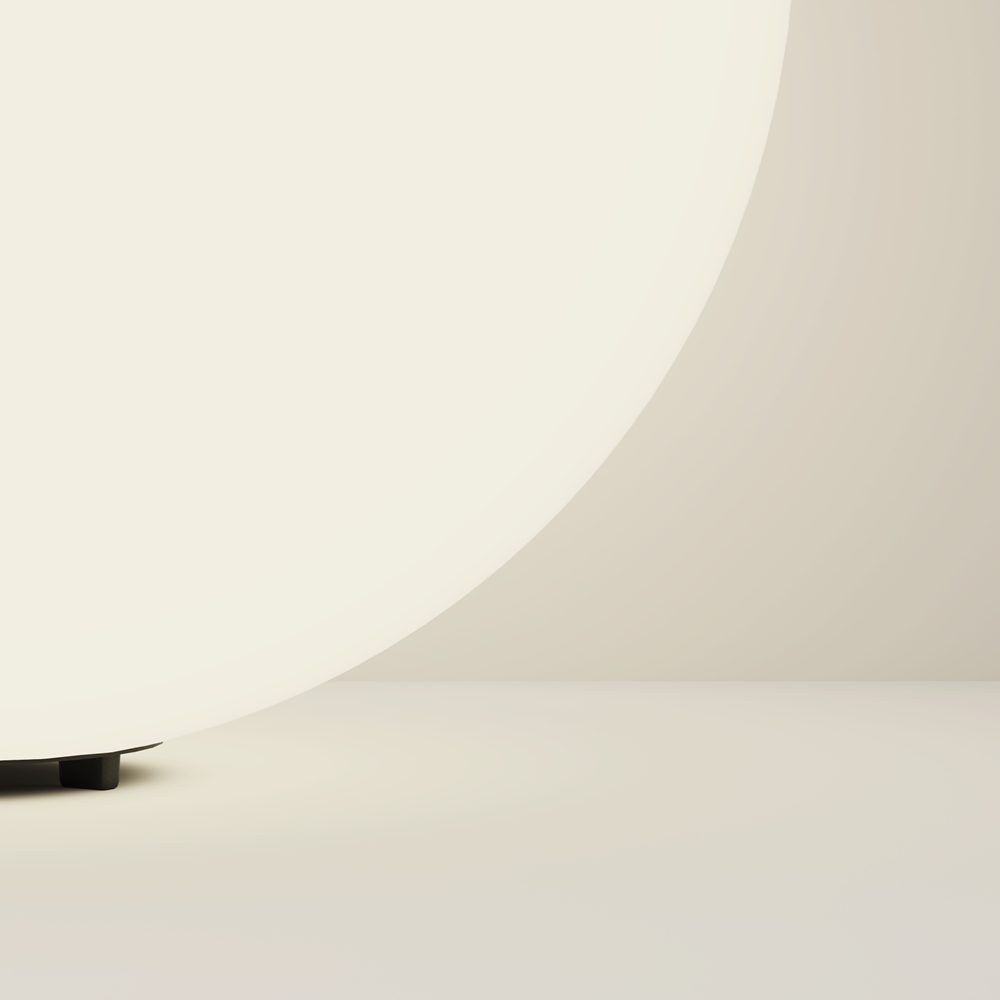 outdoor globe light with white diffuser, modern garden ball light for pathway and patio