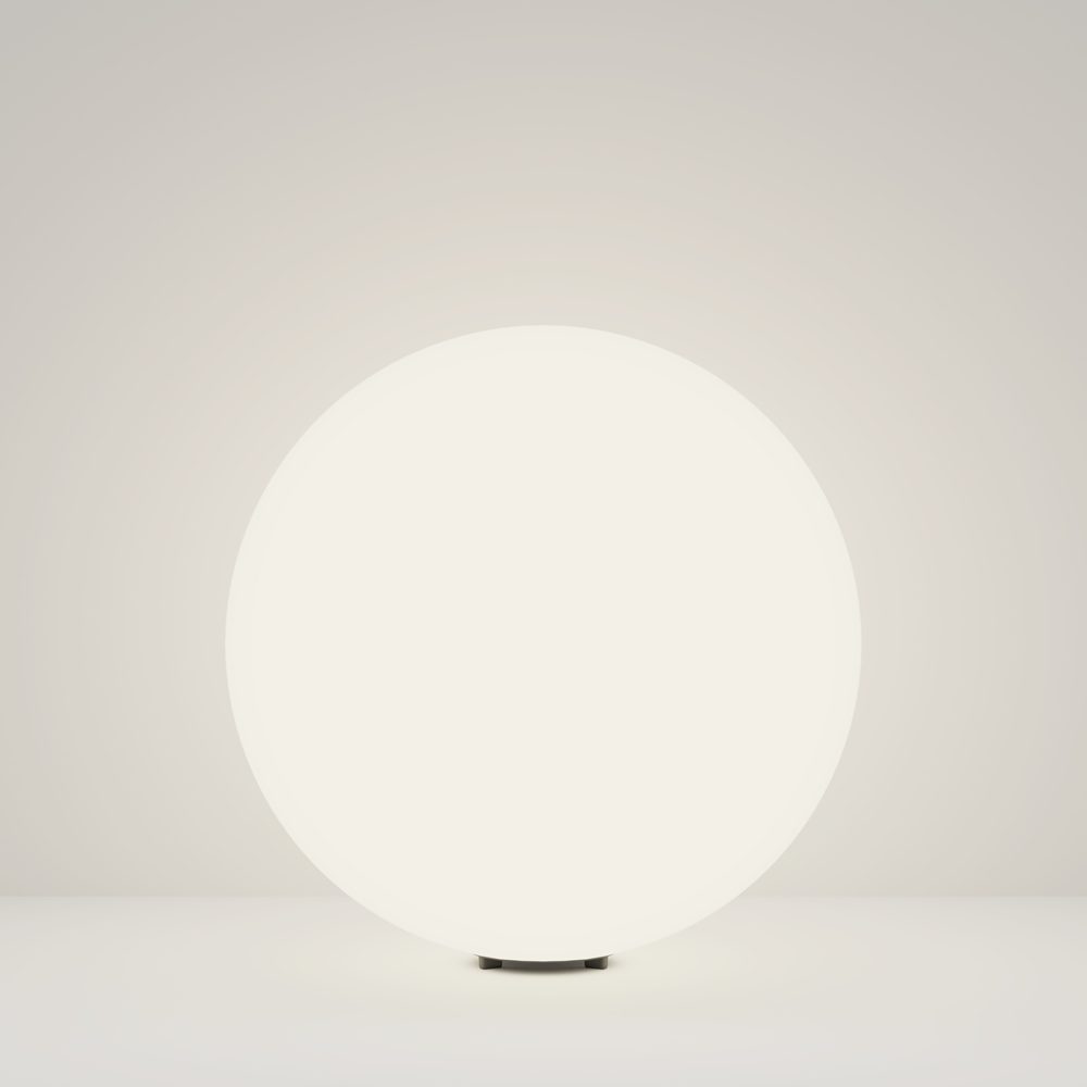 outdoor globe light with white diffuser, modern garden ball light for pathway and patio