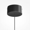 Float smoked glass pendant light in black, modern ceiling light with soft warm LED glow