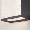 modern outdoor wall light with textured diffuser panels and black frame, IP65 exterior lighting