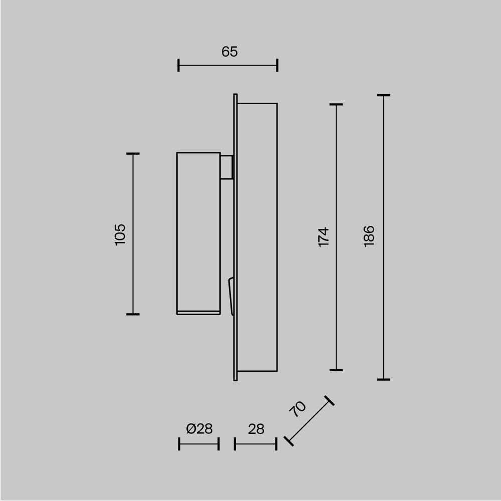 black adjustable wall reading light with USB port, modern bedside spotlight