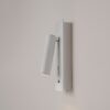 white adjustable wall reading light with USB port, modern bedside spotlight
