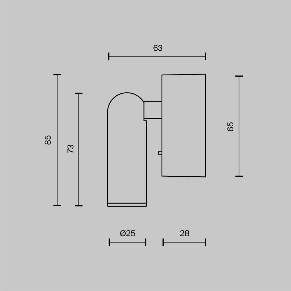 black adjustable wall reading light with focused spotlight, modern bedside wall light