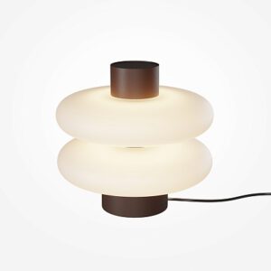 Nuvem table lamp with layered glass shade and bronze base, modern ambient lighting