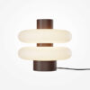 Nuvem table lamp with layered glass shade and bronze base, modern ambient lighting