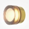 Olo ribbed glass wall light brass modern decorative wall light