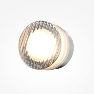 Olo ribbed glass wall light brass modern decorative wall light