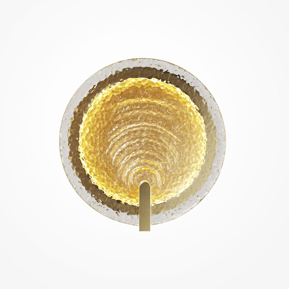 Regatta textured glass wall light gold modern decorative wall lighting