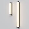 Black outdoor wall light with frosted diffuser, modern IP54 exterior wall lighting