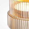 Scala flush ceiling light with ribbed glass shade and brass finish, modern ceiling lighting