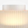 Scala flush ceiling light with ribbed glass shade and white finish, modern ceiling lighting