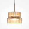 Scala pendant light with ribbed glass shade and brass finish, warm modern ceiling lighting