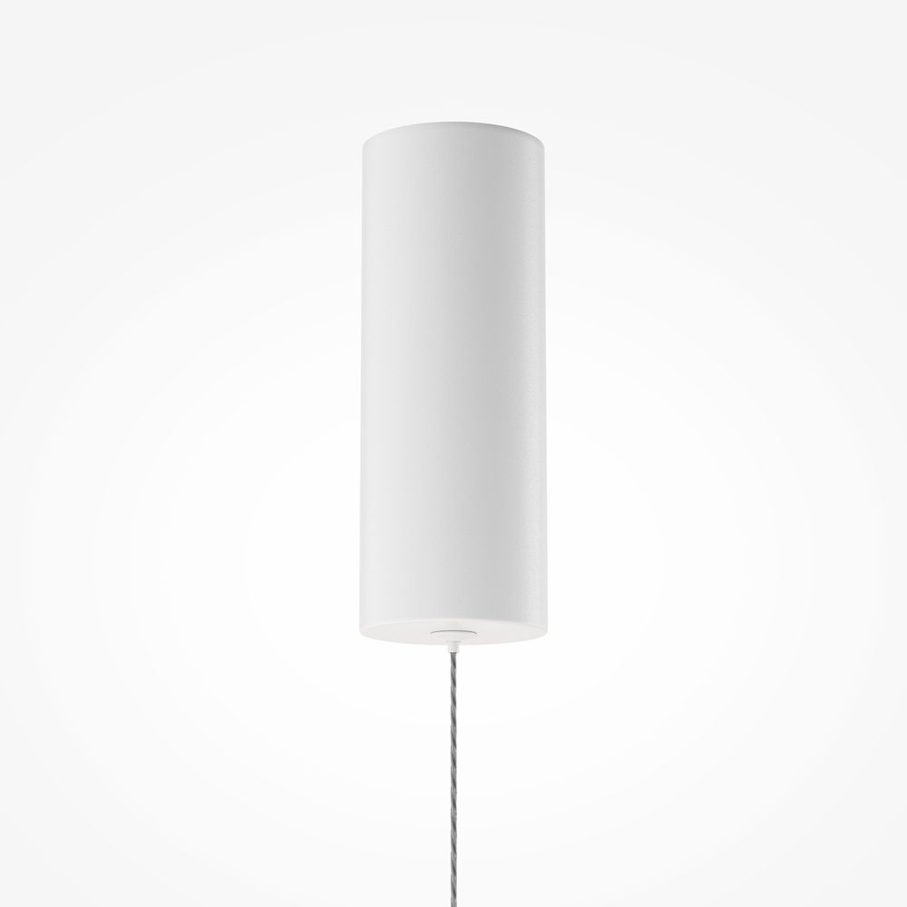 Scala pendant light with ribbed glass shade and white finish, modern ceiling lighting