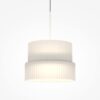 Scala pendant light with ribbed glass shade and white finish, modern ceiling lighting