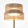 Scala table lamp with ribbed glass shade and brass finish, modern ambient lighting