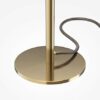 Scala table lamp with ribbed glass shade and brass finish, modern ambient lighting