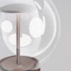 Velora outdoor floor light with clear glass globe and bronze finish, modern garden bollard lighting