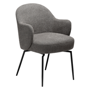 BAE Armchair Swivel with Black Metal Legs