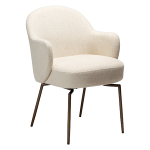 BAE Chair Swivel in simply beige with antique brass legs