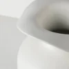 A close up of the florentina white vase