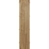 Tall walnut oak bookshelf with an arched top, open display shelves, and natural wood finish on a white background.