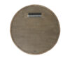 Elara medium round oak mirror with a natural wood frame and circular design, measuring 100cm in diameter, ideal for hallways, living rooms, bedrooms, and contemporary interiors