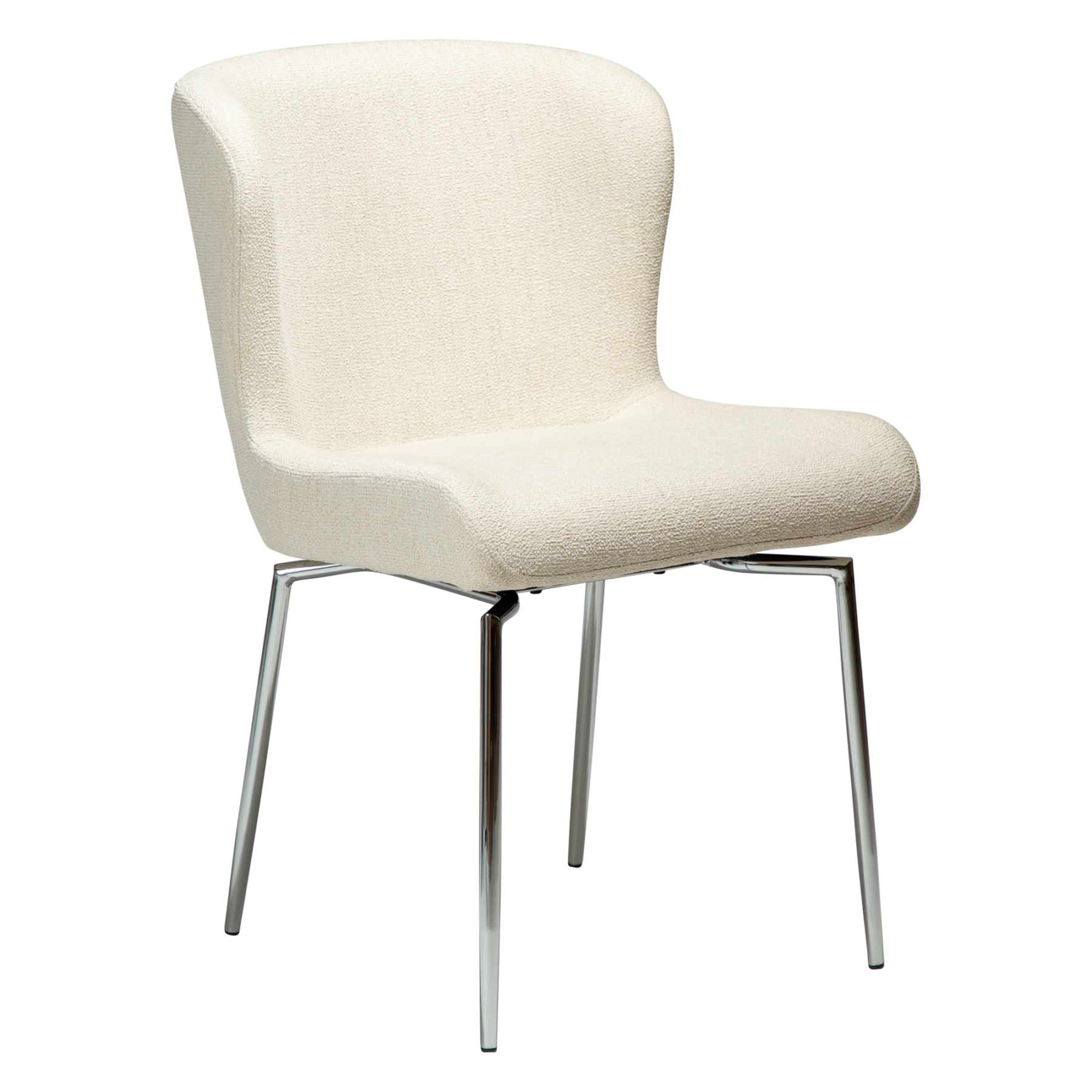 glam-chair-swivel-simply-beige-boucle-w-chrome-swivel-legs_100208323-01-main Main image of the glam chair swivel in simply beige boucle fabric with chrome legs.