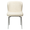glam-chair-swivel-simply-beige-boucle-w-chrome-swivel-legs_100208323-02-front Front image of the glam chair swivel in simply beige boucle fabric with chrome legs.