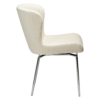 glam-chair-swivel-simply-beige-boucle-w-chrome-swivel-legs_100208323-03-profile Side image of the glam chair swivel in simply beige boucle fabric with chrome legs.