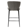glory-counter-stool-pebble-earth-back GLORY counter stool upholstered in Pebble Earth fabric with a curved backrest and contemporary design for kitchen islands and breakfast bars.