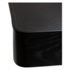 Protopia wall shelf in black stained ash veneer with a slim profile and curved ends, ideal for displaying books, artwork, photographs, and decorative accessories in modern interiors.