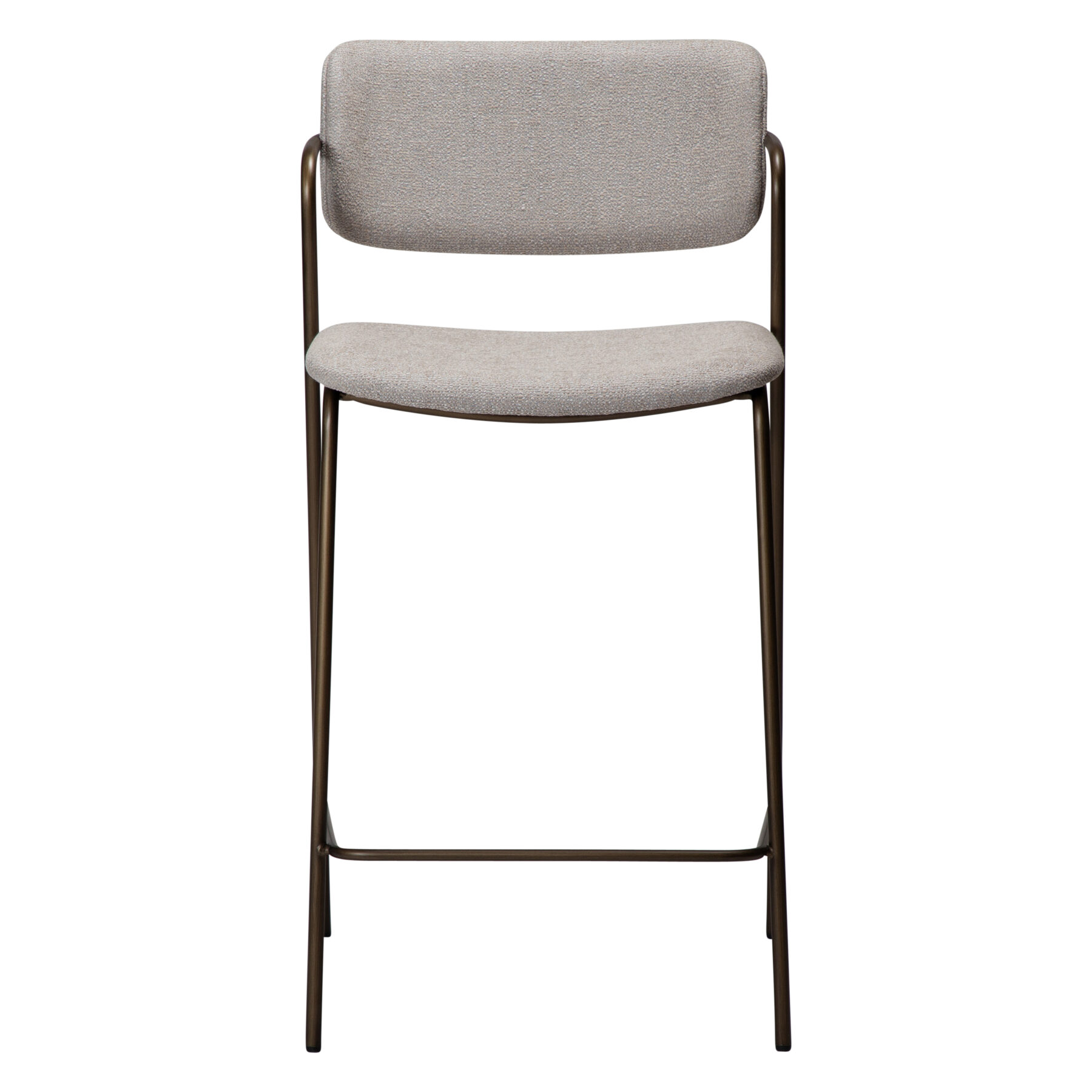 Zed Counterstool - Cashmere Boucle with Antique Brass Metal Legs - Image 2