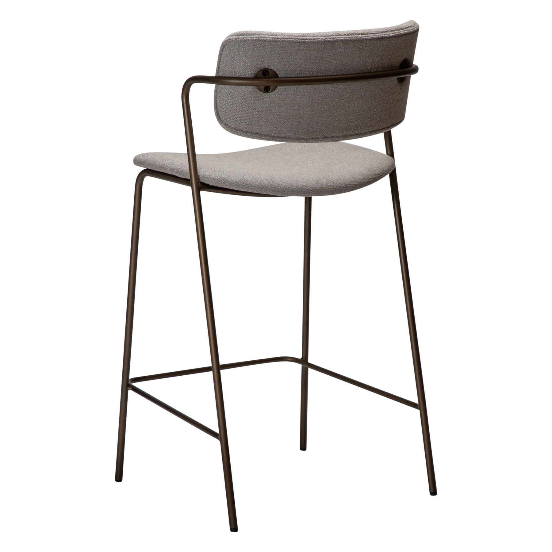 Zed Counterstool - Cashmere Boucle with Antique Brass Metal Legs - Image 5