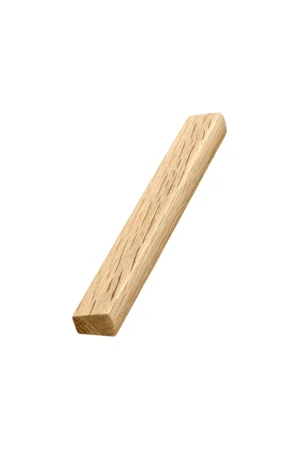 1410 Trim clear lacquered oak cabinet handle for kitchen cabinets, drawers, wardrobes, and bespoke furniture.