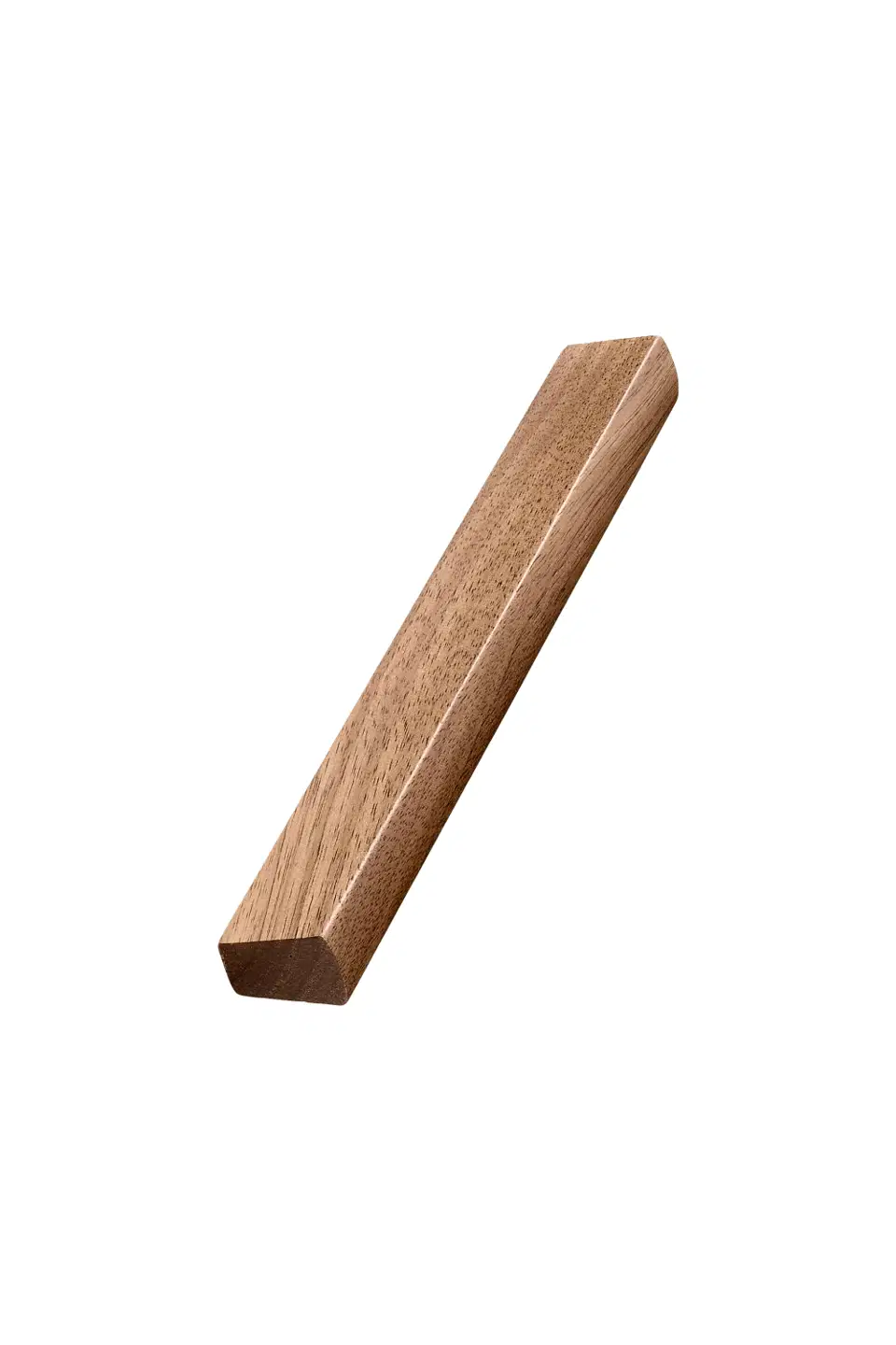 1410 Trim clear lacquered walnut cabinet handle for kitchen cabinets, drawers, wardrobes, and bespoke furniture.