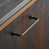 Lounge_546260128-23_04 Lounge antique brown Zamac cabinet handle with ergonomic concave grip for kitchen cabinets and bespoke furniture.
