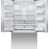fisher-paykel-569l-french-door-refrigerator-freezer-ice-water-open Fisher & Paykel 569L French door refrigerator freezer with slim water dispenser, automatic ice maker, and stainless steel finish.