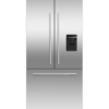 Fisher & Paykel 80cm integrated French door refrigerator freezer with automatic ice maker, slim water dispenser, and panel-ready design.