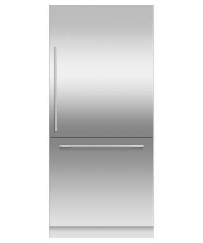 fisher-paykel-91cm-integrated-refrigerator-freezer-with-ice-closed Fisher & Paykel 91cm integrated refrigerator freezer with automatic ice maker, panel-ready design, and bottom freezer drawer for modern kitchens.