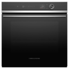fisher-paykel-contemporary-oven-16-function Fisher & Paykel contemporary oven with 16 cooking functions, touchscreen controls, and a sleek black glass finish.