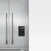 fisher-paykel-integrated-french-door-refrigerator-freezer-ice-water-doors Fisher & Paykel integrated French door refrigerator freezer with automatic ice maker, internal water dispenser, and panel-ready design for modern kitchens.