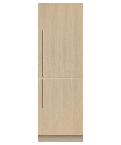 fisher-paykel-integrated-refrigerator-freezer-ice-water Fisher & Paykel integrated refrigerator freezer with panel-ready design, internal water dispenser, automatic ice maker, and flexible food storage.