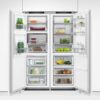 fisher-paykel-integrated-triple-zone-refrigerator-double-doors Fisher & Paykel integrated triple zone refrigerator with panel-ready design, internal water dispenser, and flexible food storage for modern kitchens.