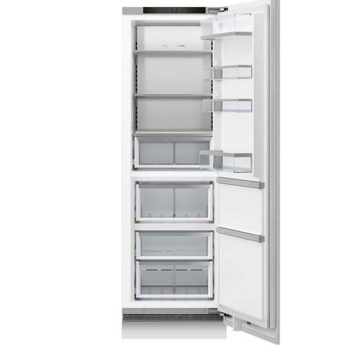 fisher-paykel-integrated-triple-zone-refrigerator-open-2 Fisher & Paykel integrated triple zone refrigerator with panel-ready design, internal water dispenser, and flexible food storage for modern kitchens.