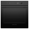 Fisher & Paykel Minimal 16-function built-in oven with black glass finish, touchscreen controls, and self-cleaning technology.