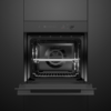Fisher & Paykel Minimal 16-function built-in oven with black glass finish, touchscreen controls, and self-cleaning technology.