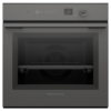 Fisher & Paykel Minimal grey built-in oven with 16 cooking functions, touchscreen controls, AeroTech™ technology, and a sleek glass finish.