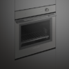 Fisher & Paykel Minimal grey built-in oven with 16 cooking functions, touchscreen controls, AeroTech™ technology, and a sleek glass finish.