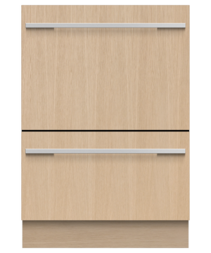 Fisher & Paykel Series 11 integrated tall Double DishDrawer™ dishwasher with panel-ready design, two independent drawers, Wi-Fi connectivity, and quiet operation.