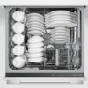 fisher-paykel-series-11-integrated-tall-double-dishdrawer-dishwasher-loaded Fisher & Paykel Series 11 integrated tall Double DishDrawer™ dishwasher with panel-ready design, two independent drawers, Wi-Fi connectivity, and quiet operation.